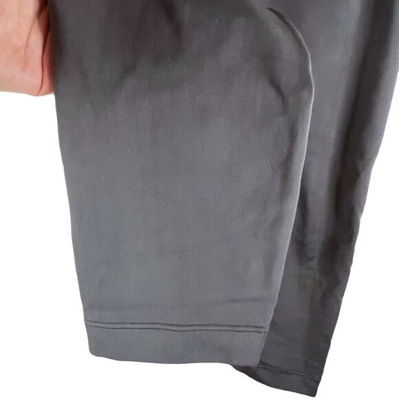 Gymshark Cropped Leggings Wide Waist Band Size Medium Compression Gray - Picture 3 of 7